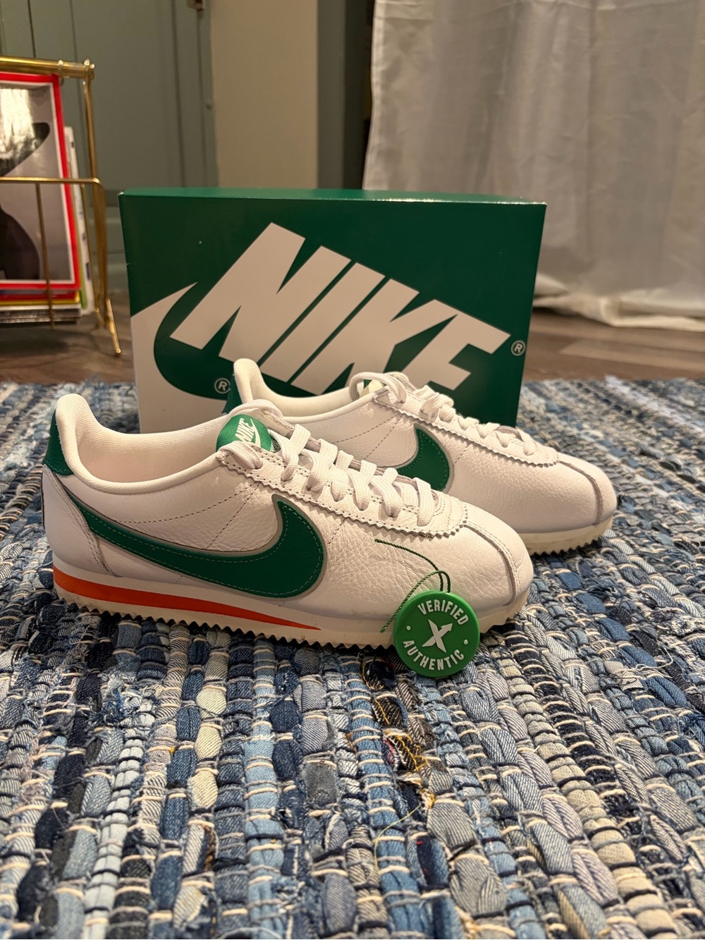 Nike X Stranger Things Men’s Classic Cortez Sneakers - White / Green / Orange